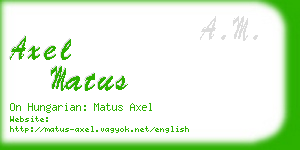 axel matus business card